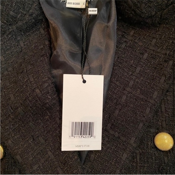 Jason Wu structured tweed black blazer NEW - Picture 4 of 5